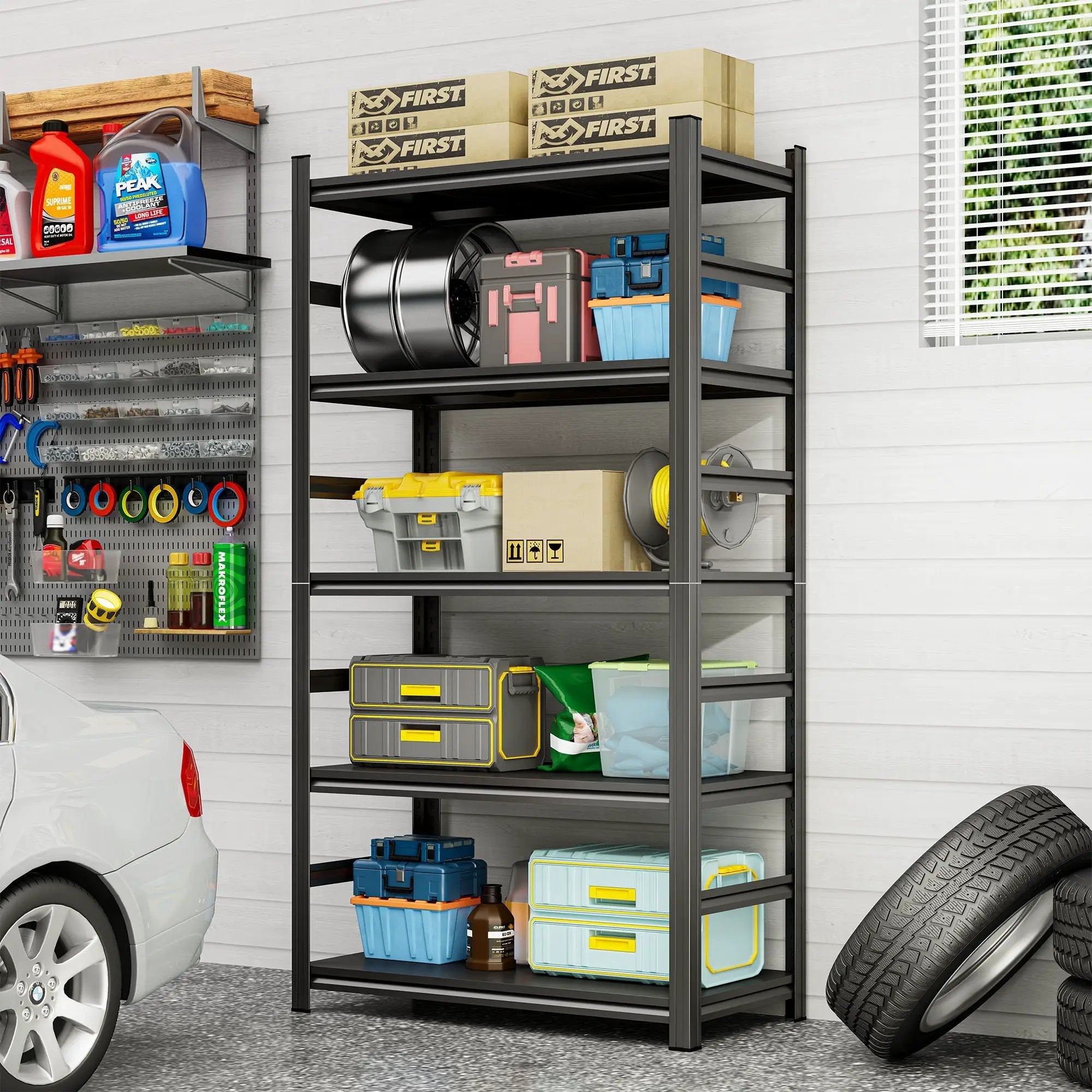5 Tier Heavy Duty Shelving Unit Adjustable Shelving Units by HouseOfZazla