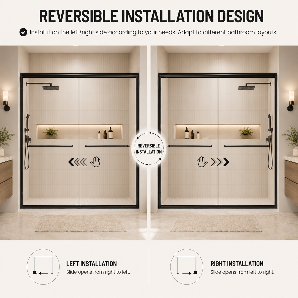50-54" W x 72" H Framed Double Sliding Shower Door by HouseOfZazla
