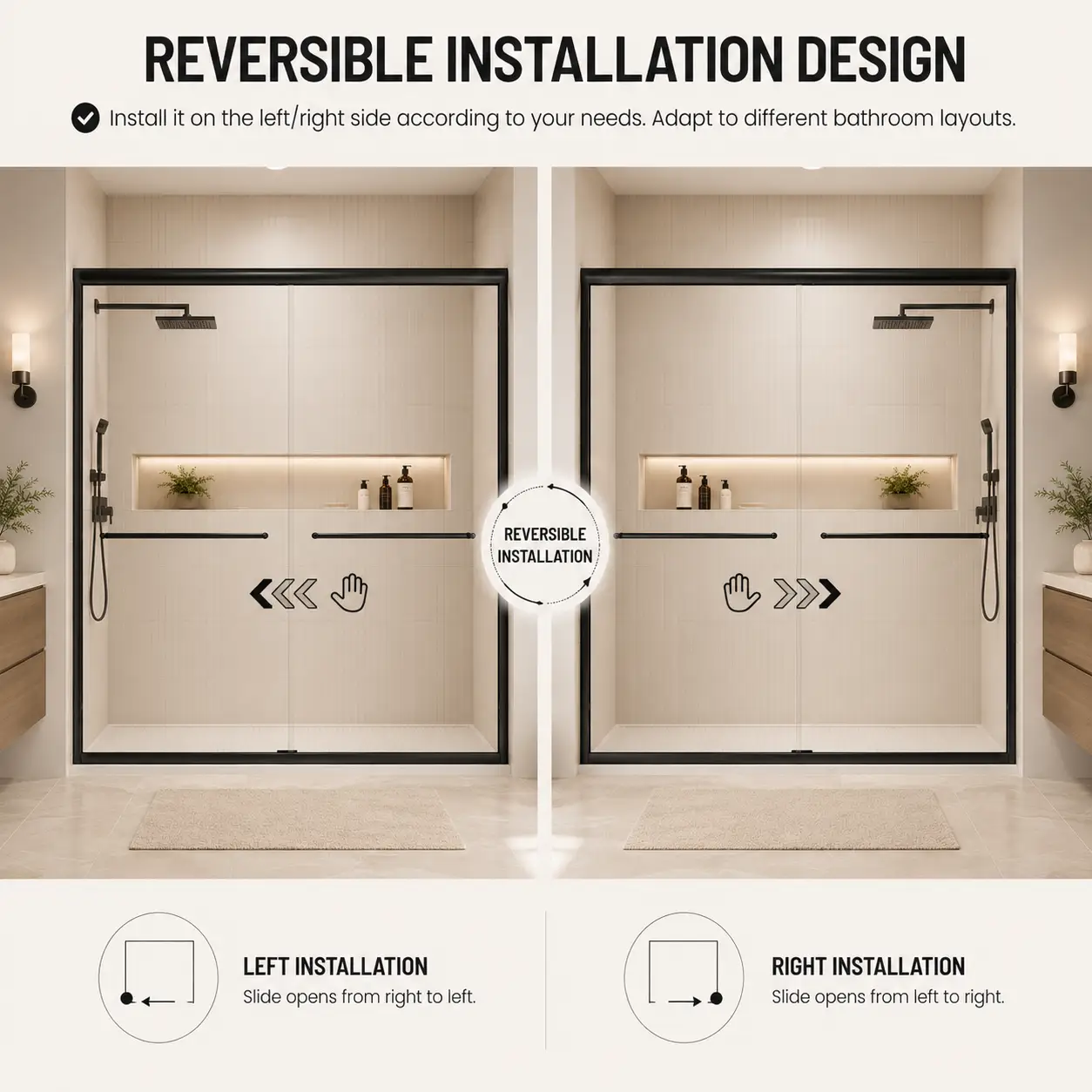 44-48" W x 74" H Framed Double Sliding Shower Door by HouseOfZazla