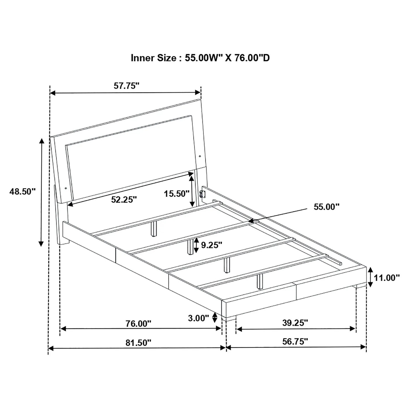 Felicity - LED Panel Bed With Built In Lighting by HouseOfZazla