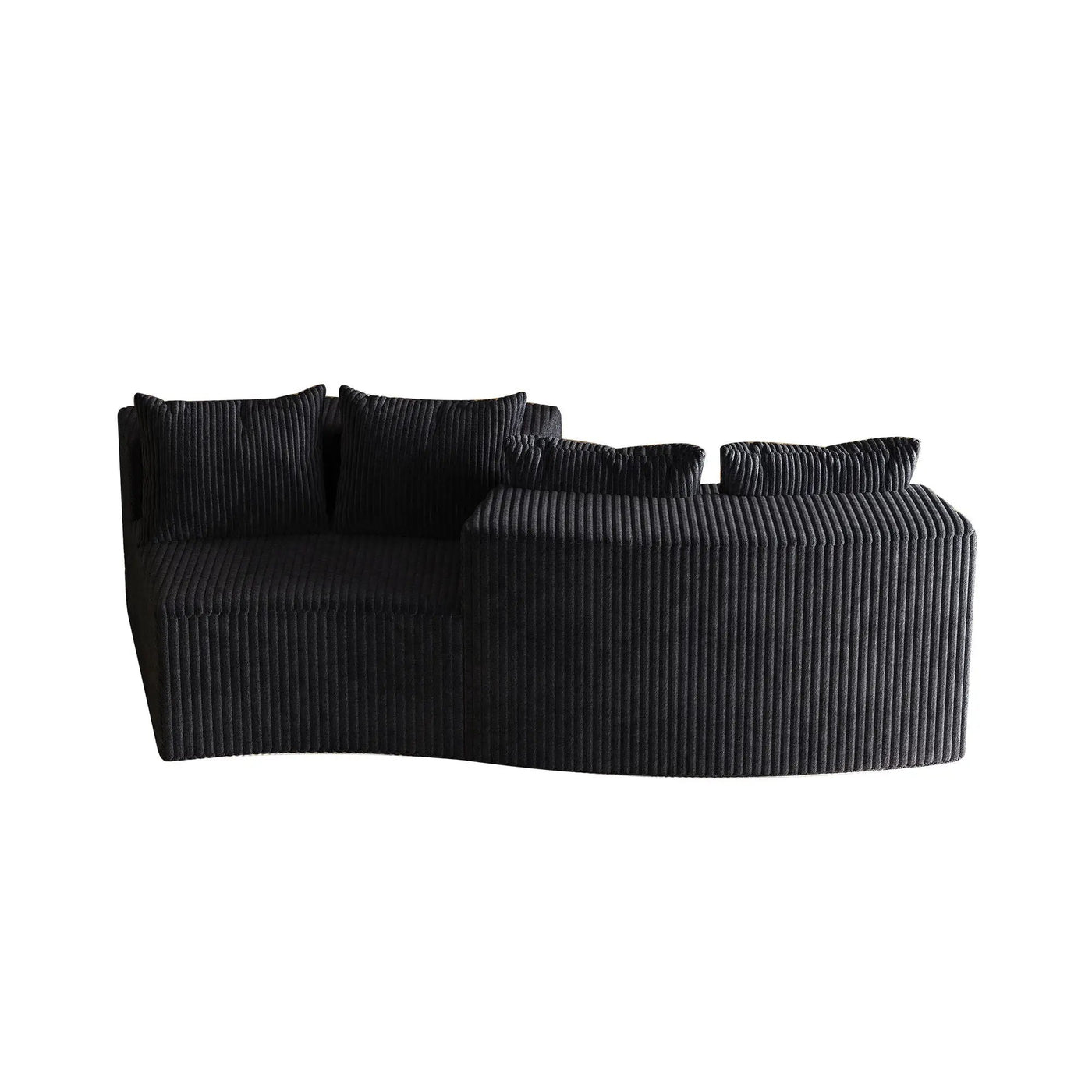 Curved Sectional Sofa With 4 Pillows, Modular Semi Circular Design by HouseOfZazla