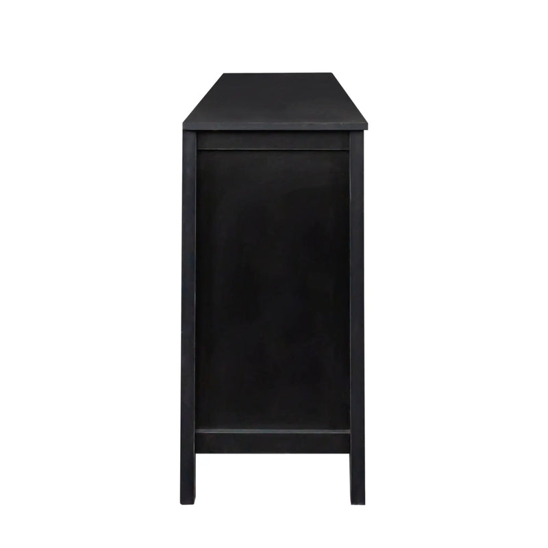 Cabinet With 4 Doors and 4 Open Shelves Freestanding Sideboard by HouseOfZazla
