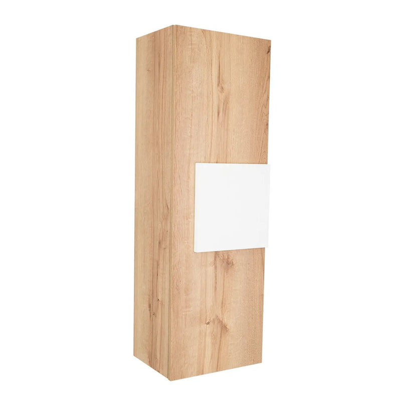 Medicine Single Door Cabinet, Three Shelves - Light Oak / White by HouseOfZazla