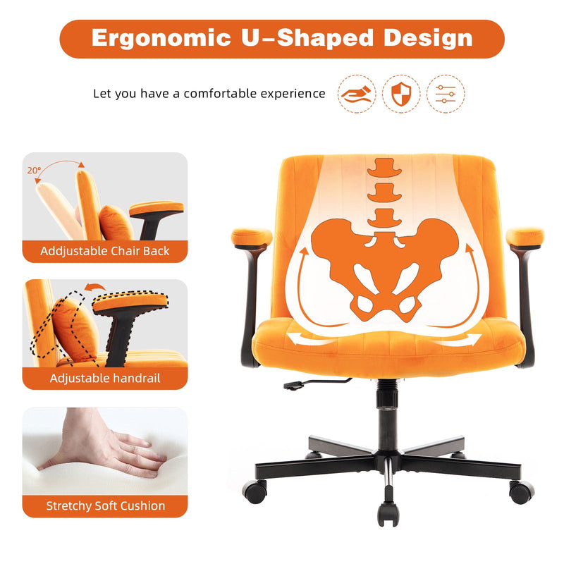 Criss Cross Armrest Office Chair With Wheels by HouseOfZazla