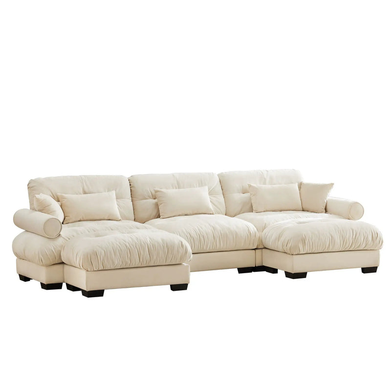 Super Comfort Oversized Modular Sectional Sofa With Movable Ottoman by Unique Piece Furniture