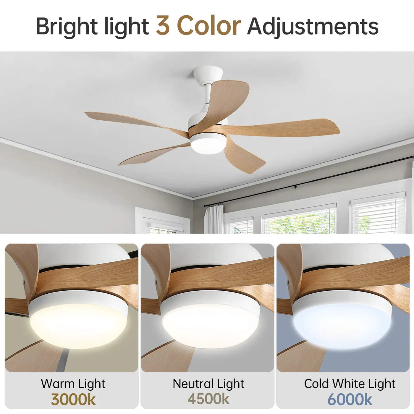 Ceiling Fan & DC Motor And Integrated Light by Unique Piece Furniture
