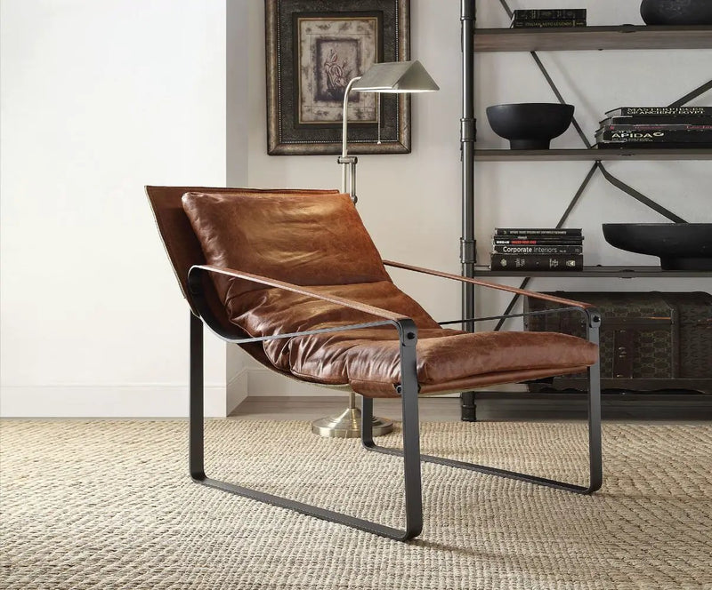 Quoba - Accent Chair - Cocoa Top Grain Leather by Unique Piece Furniture