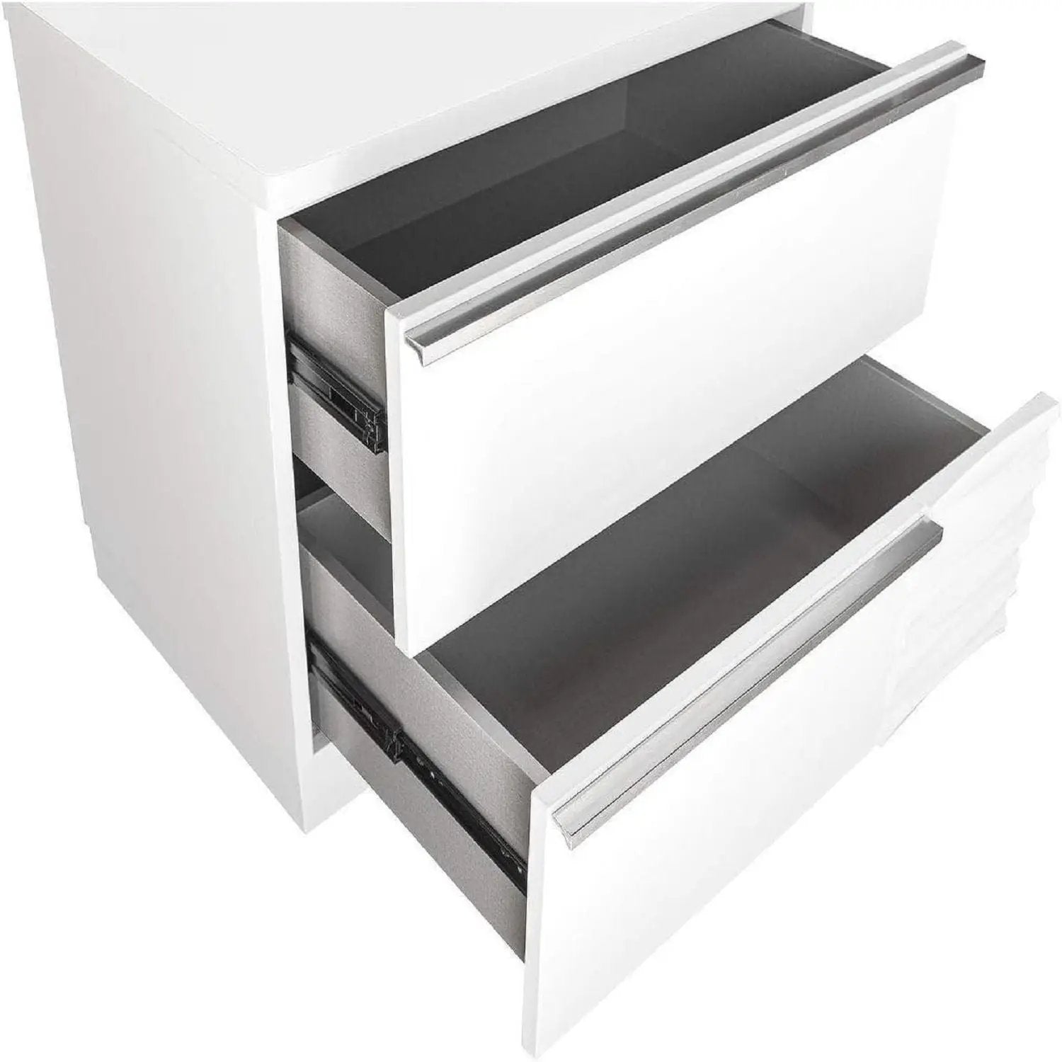 2 Drawer Nightstand, Bedside Table - White by Unique Piece Furniture