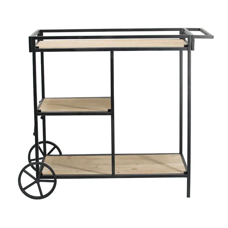 Shelf With Wheel - Black / Brown by HouseOfZazla