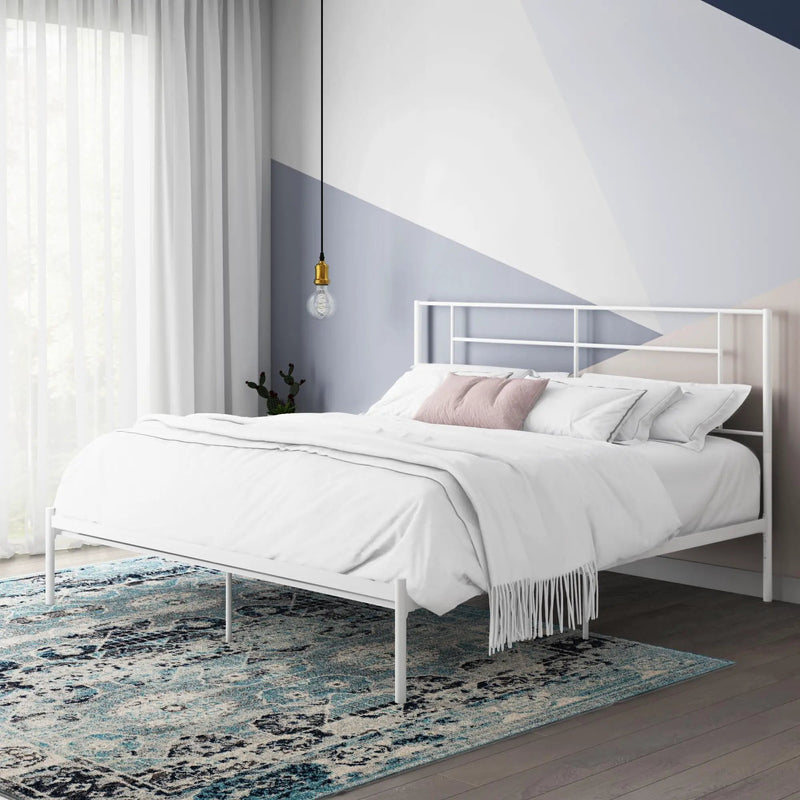 Praxis - King Bed With Simple Headboard - White by Unique Piece Furniture