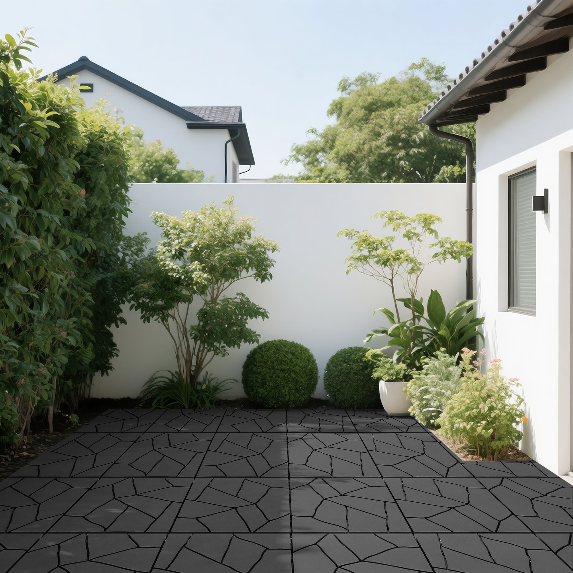 Stone Style 12" Patio Deck Tiles by HouseOfZazla