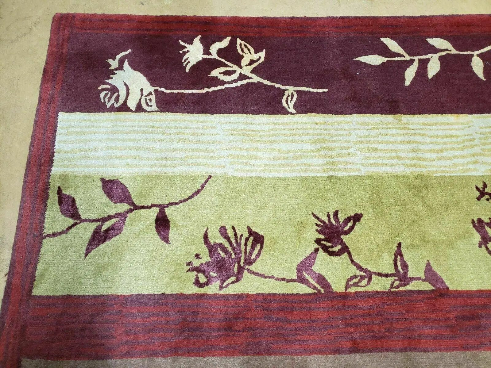 8' X 11' Tibetan Nepal Art Deco Hand Knotted Wool Rug Modern Contemporary Nice by Jewel Rugs