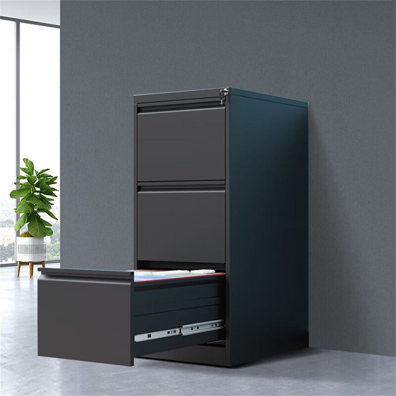 Durable Metal 3 Drawer File Cabinet With Lock For Office Storage by Unique Piece Furniture