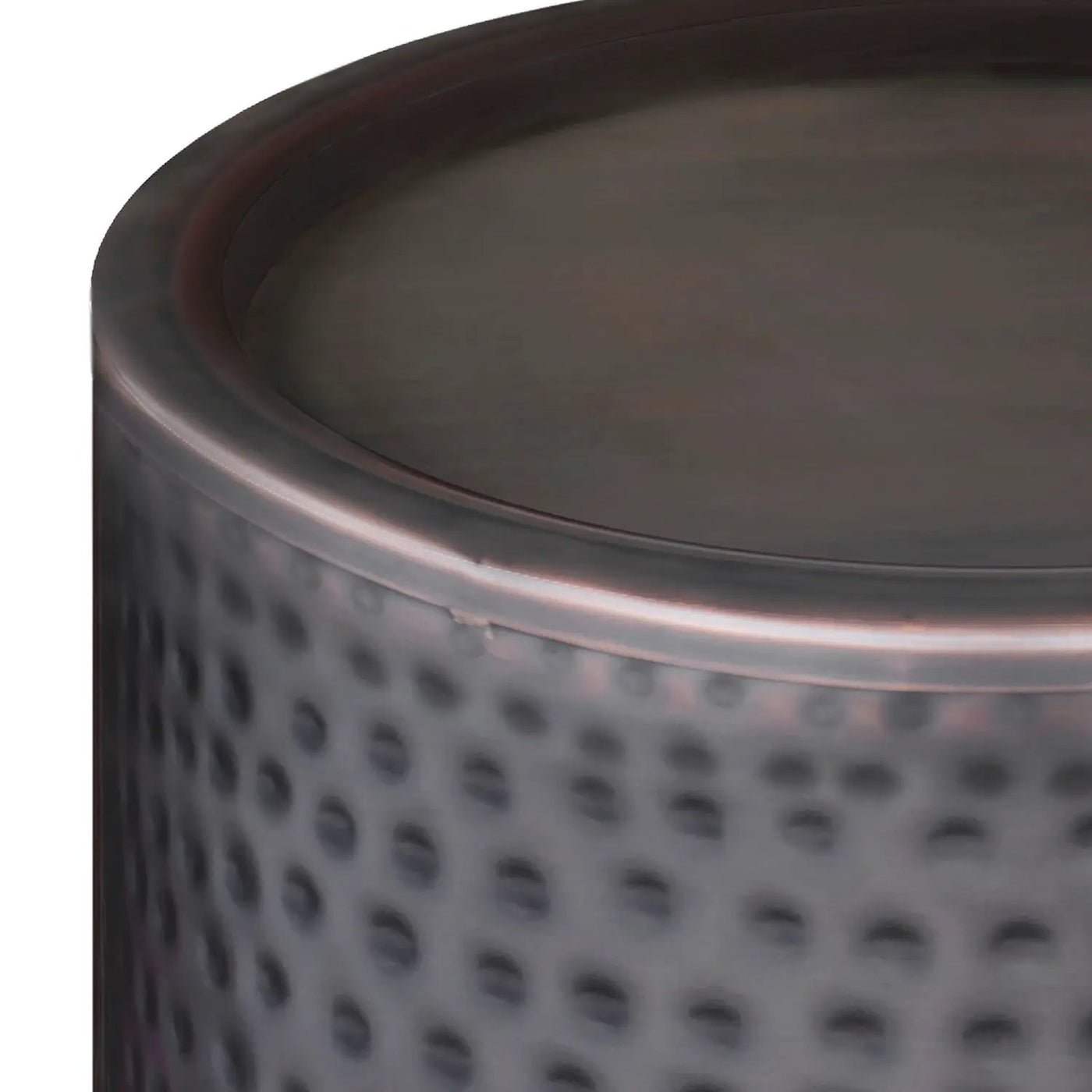 Corbin - Hammered Metal Side Table by Unique Piece Furniture