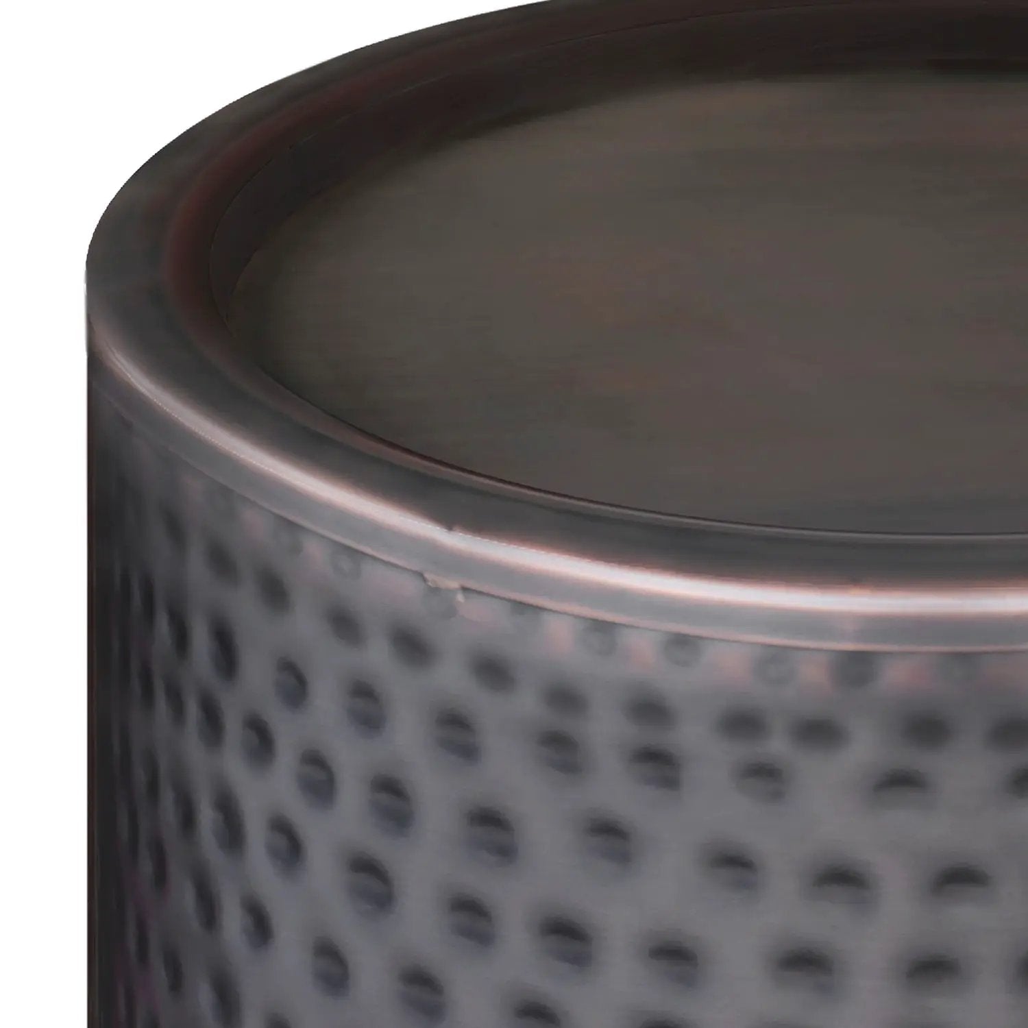 Corbin - Hammered Metal Side Table by Unique Piece Furniture