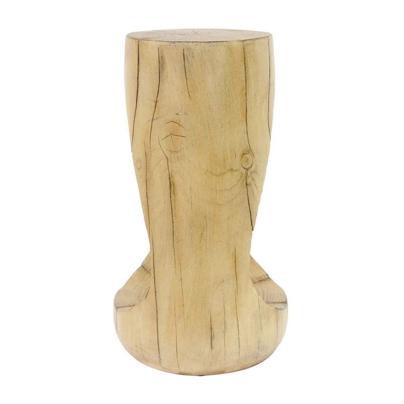 Hollow Design End Table with Wood Like Texture, and Natural Color by BLAKHOM