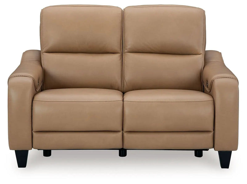 Mosswell - Power Reclining Loveseat With Adj Headrest - Toffee by Unique Piece Furniture