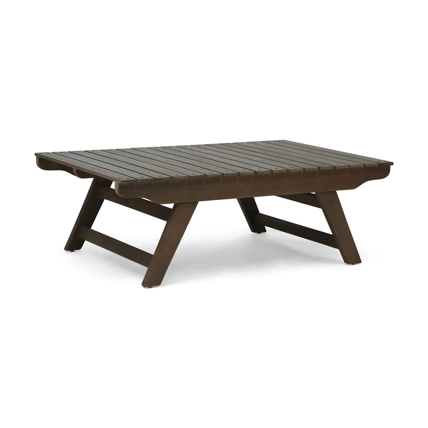 Outdoor Acacia Wood Coffee Table With Open Slat Design by HouseOfZazla