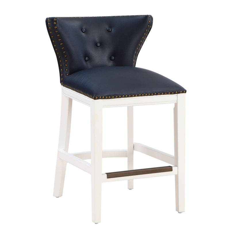 Macon - Counter Stool With Accents - Dark Blue by HouseOfZazla
