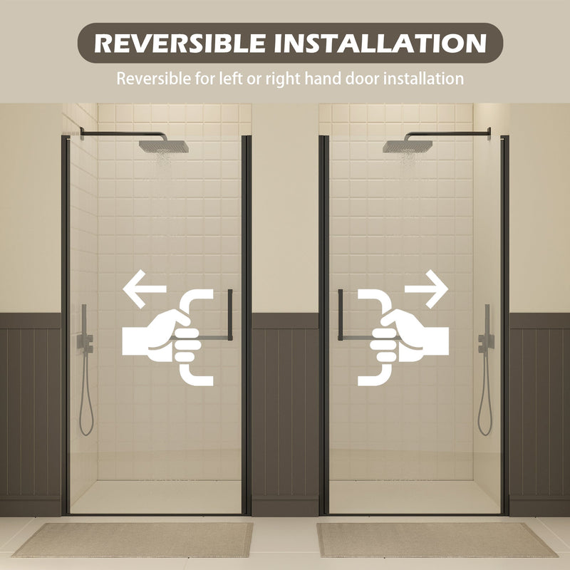 27-28" W × 72" H Frameless Pivot Shower Door by HouseOfZazla