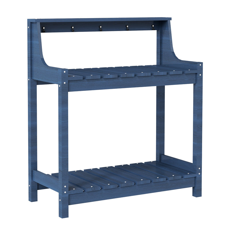 Potting Benches for Outside, HDPE Garden Potting Table with Storage by HouseOfZazla