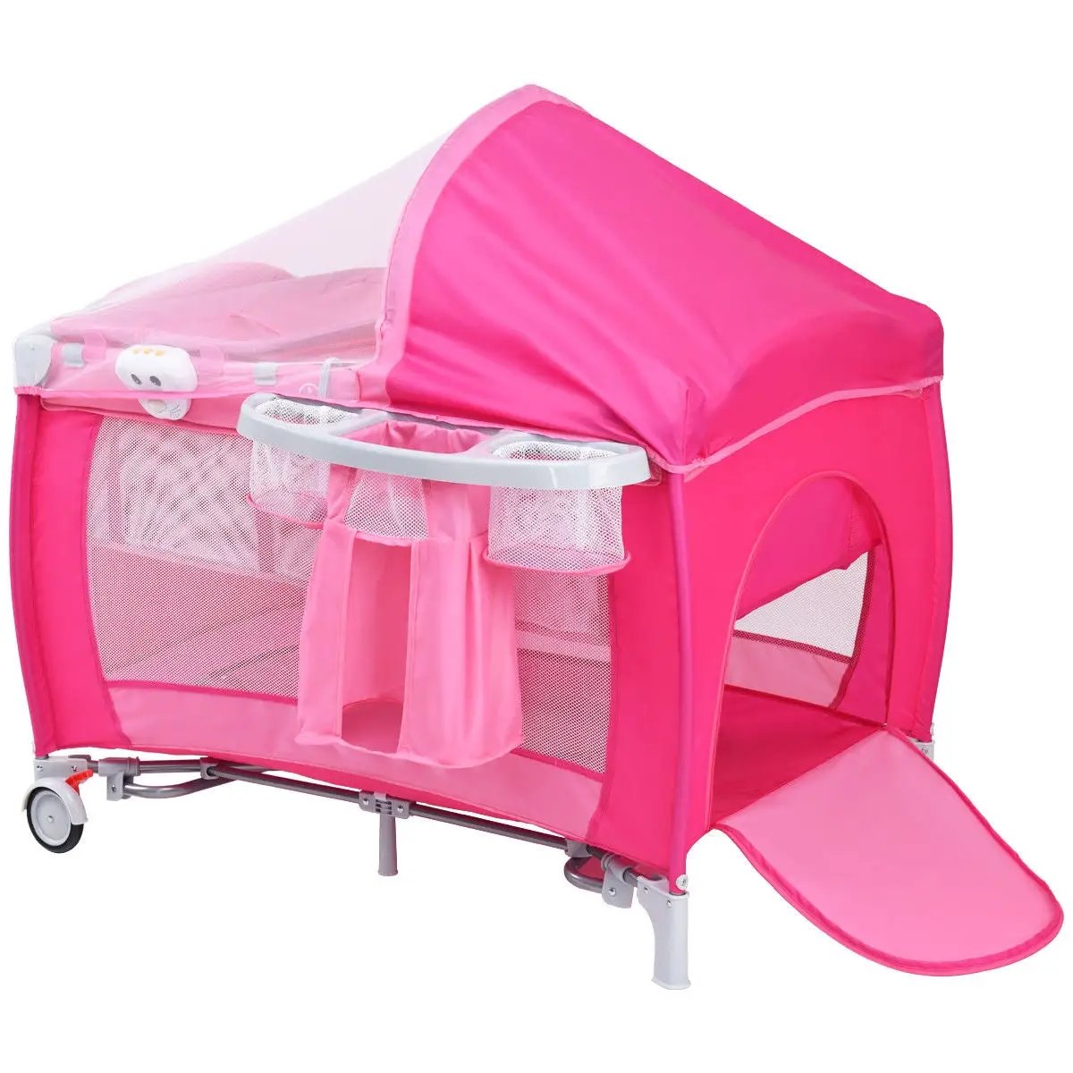 Foldable Baby Crib Playpen with Mosquito Net and Bag, photo 4 of 9