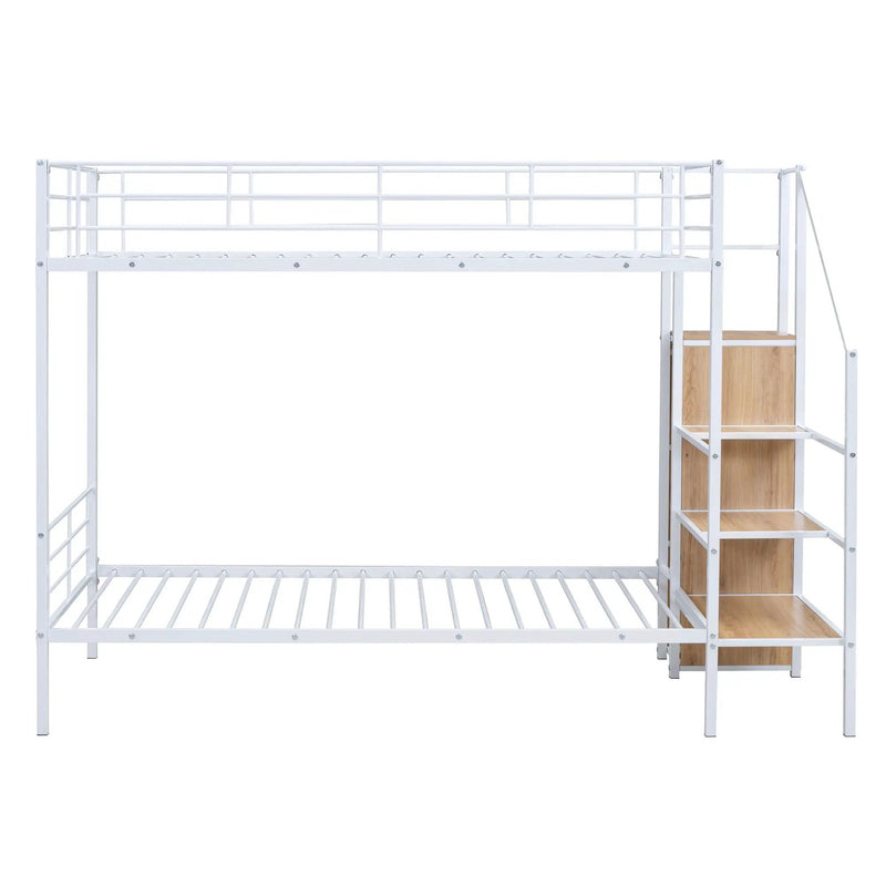 Bunk Bed With Lateral Storage Ladder And Wardrobe by HouseOfZazla