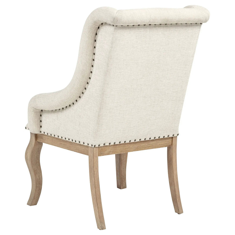 Brockway Upholstered Arm Chair Barley Brown (Set of 2) by Unique Piece Furniture