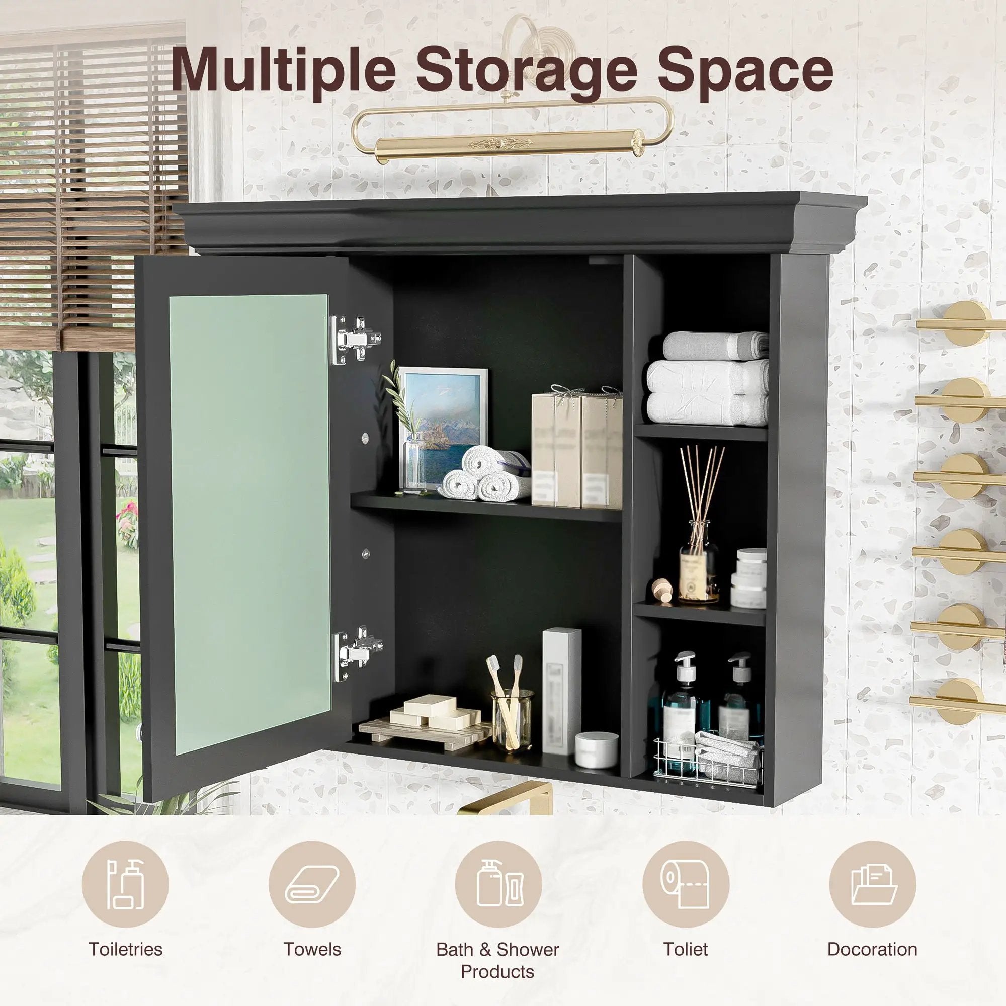 Wall Mounted Bathroom Storage Cabinet With Mirror Door by Unique Piece Furniture