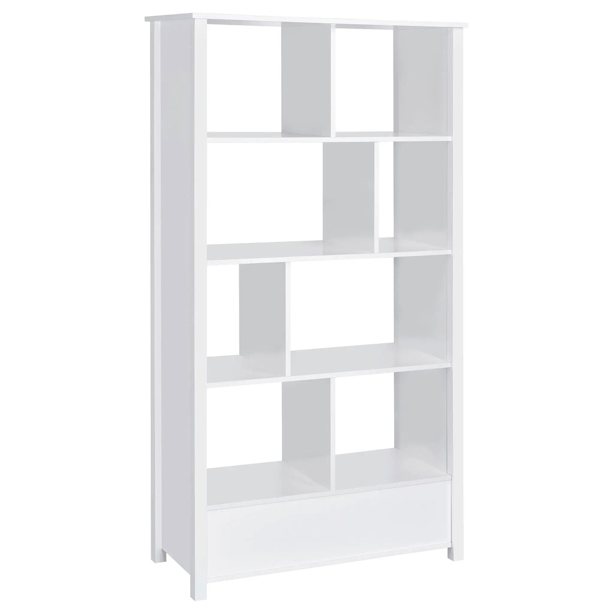Dylan 68-inch 4-shelf Storage Bookshelf White High Gloss by Unique Piece Furniture