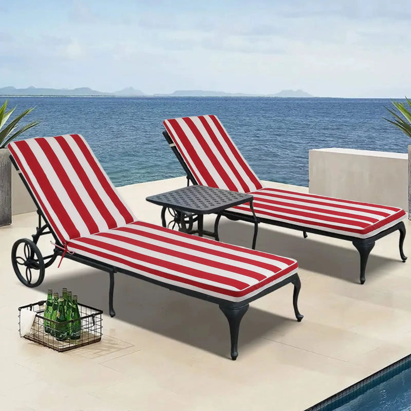 2 Pieces Set Outdoor Lounge Chair Cushion Replacement Patio Furniture Seat by HouseOfZazla