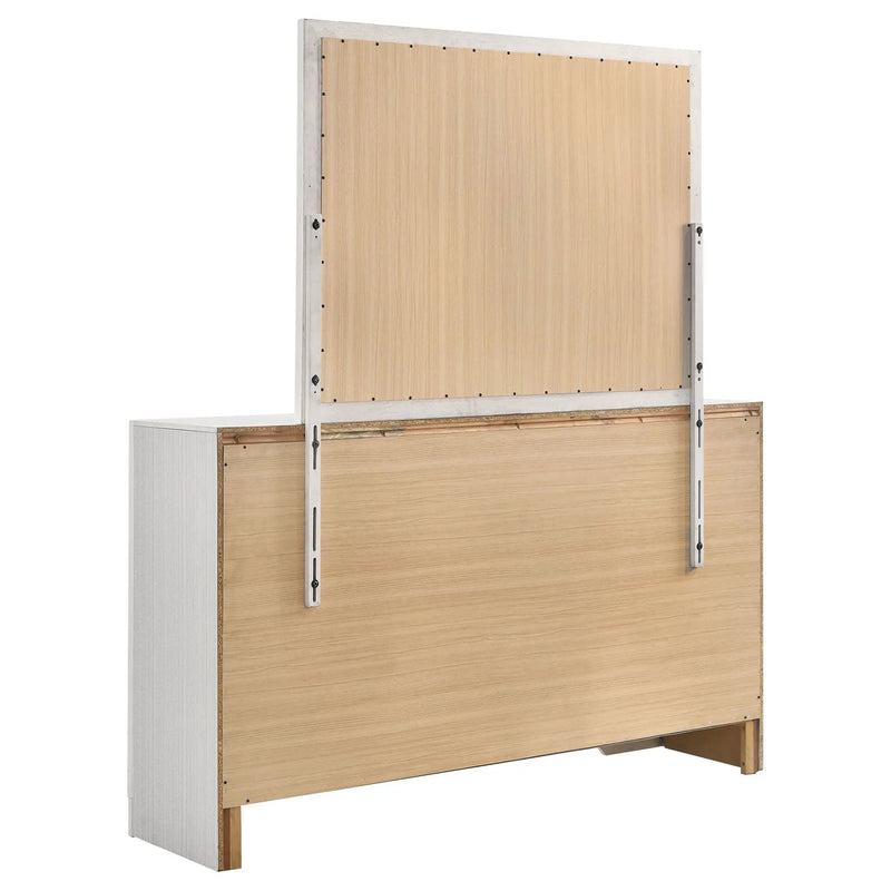 Miranda 7-drawer Dresser with Mirror White by Unique Piece Furniture