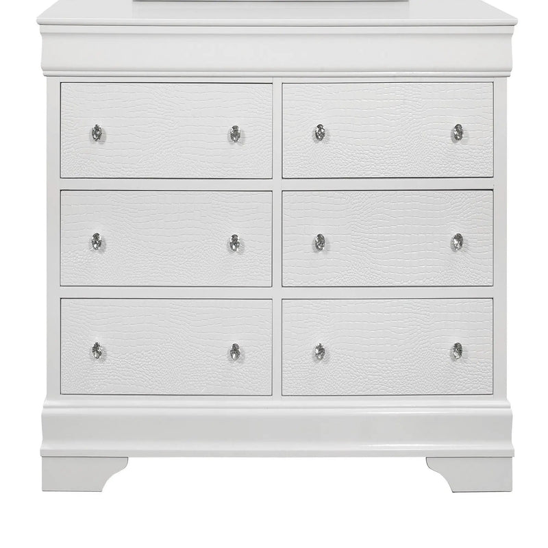 Shaker - Crocodile Metallic Dresser by Unique Piece Furniture