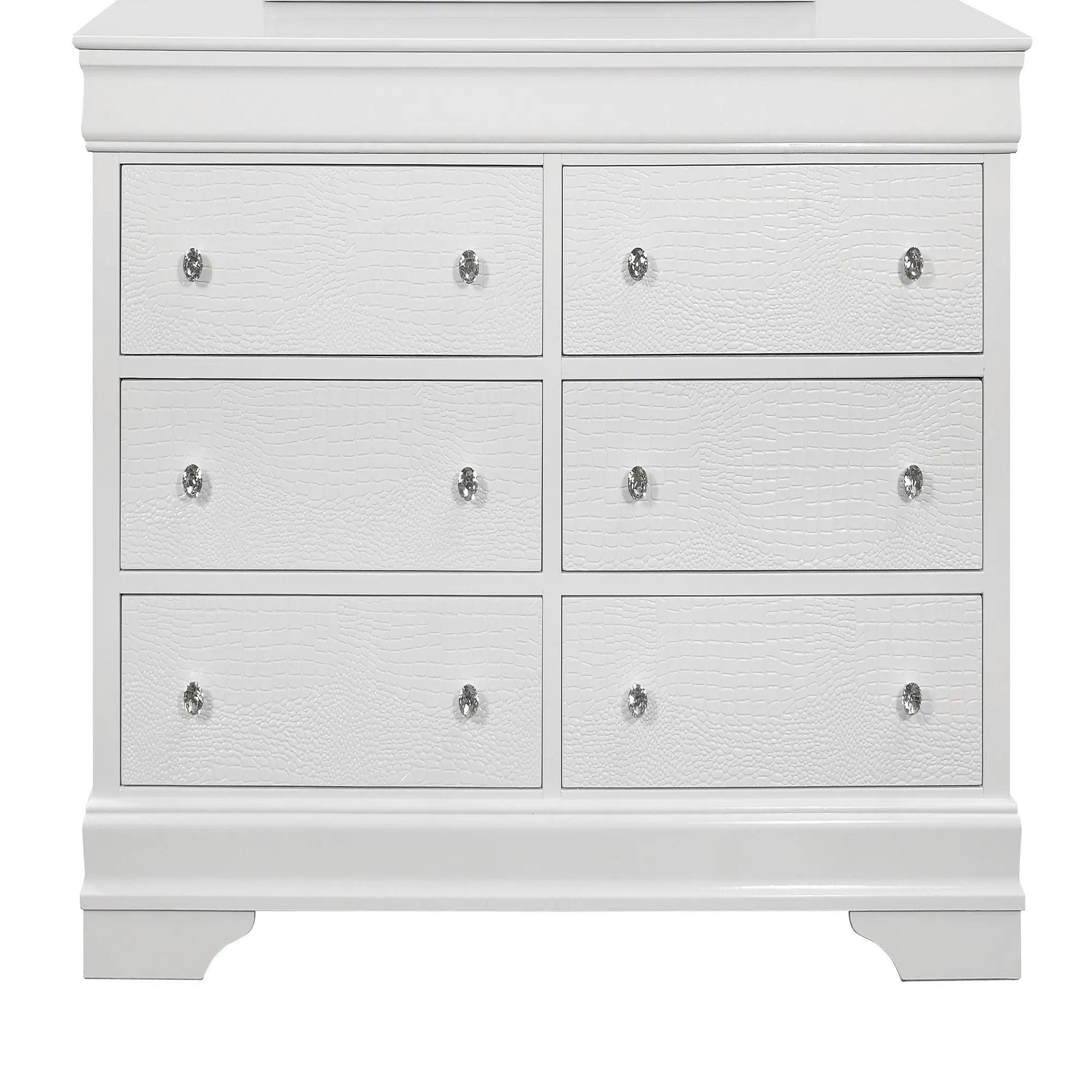 Shaker - Crocodile Metallic Dresser by Unique Piece Furniture