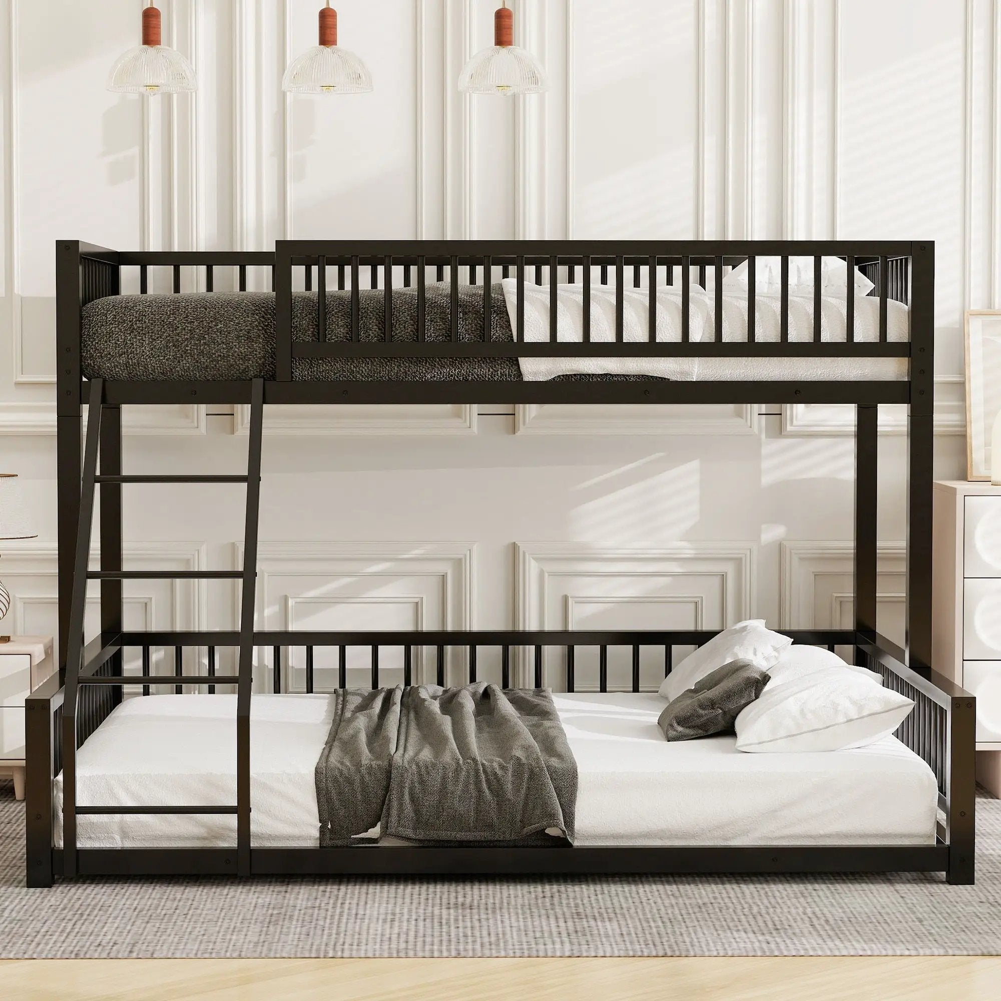 Bunk Bed With Ladder And Safety Guardrails by HouseOfZazla