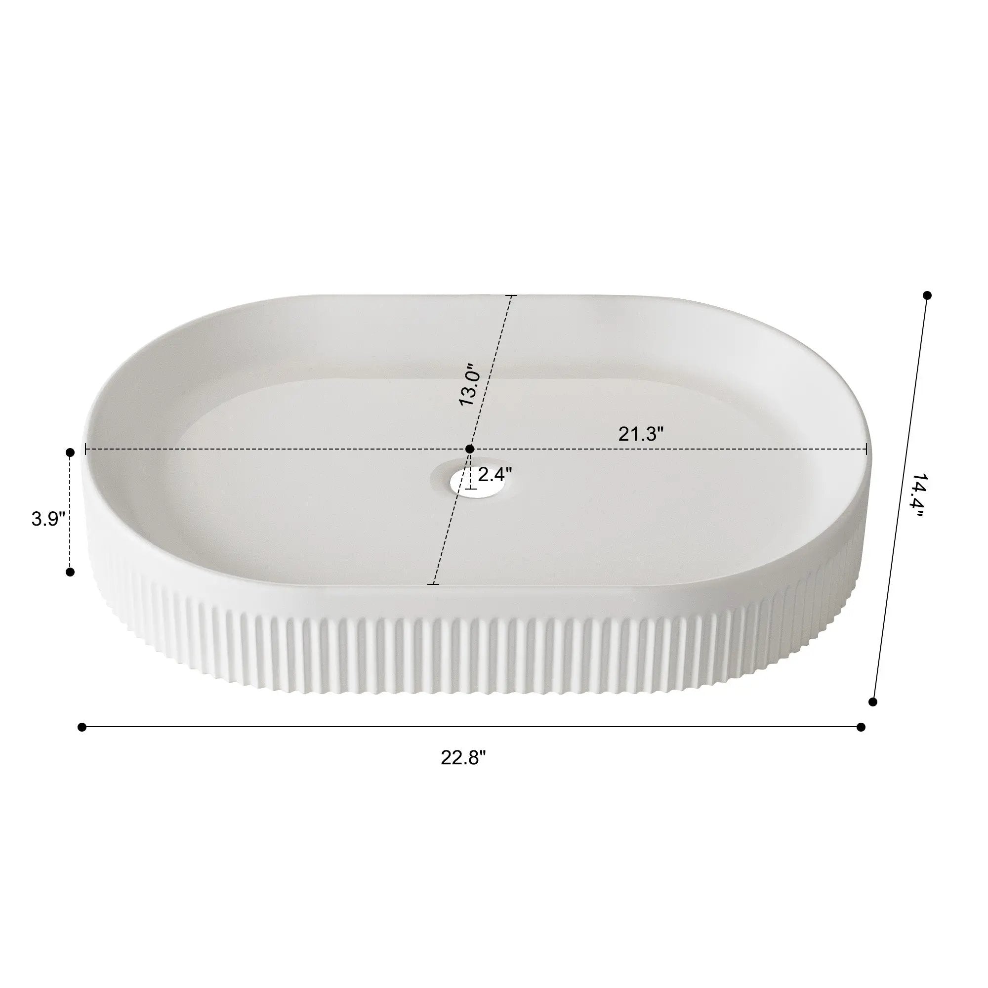 22.8-In Vessel Bathroom Vanity by HouseOfZazla
