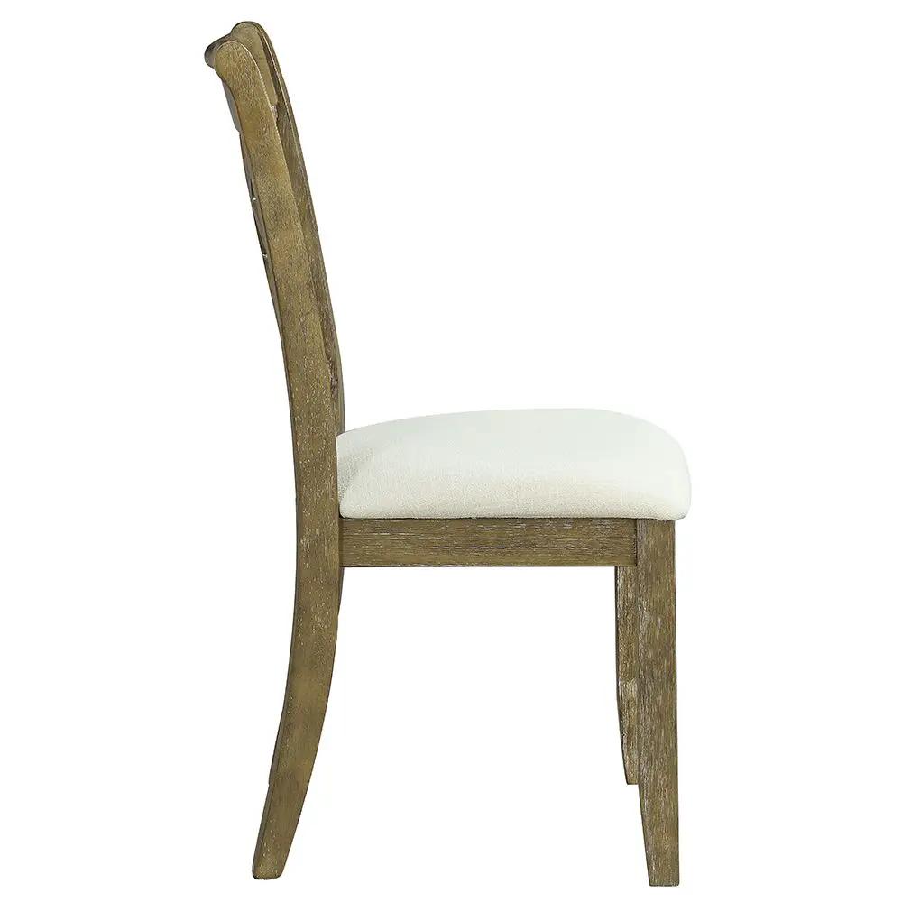 Karsen - Side Chair (Set of 2) - Beige Linen & Rustic Oak by Unique Piece Furniture