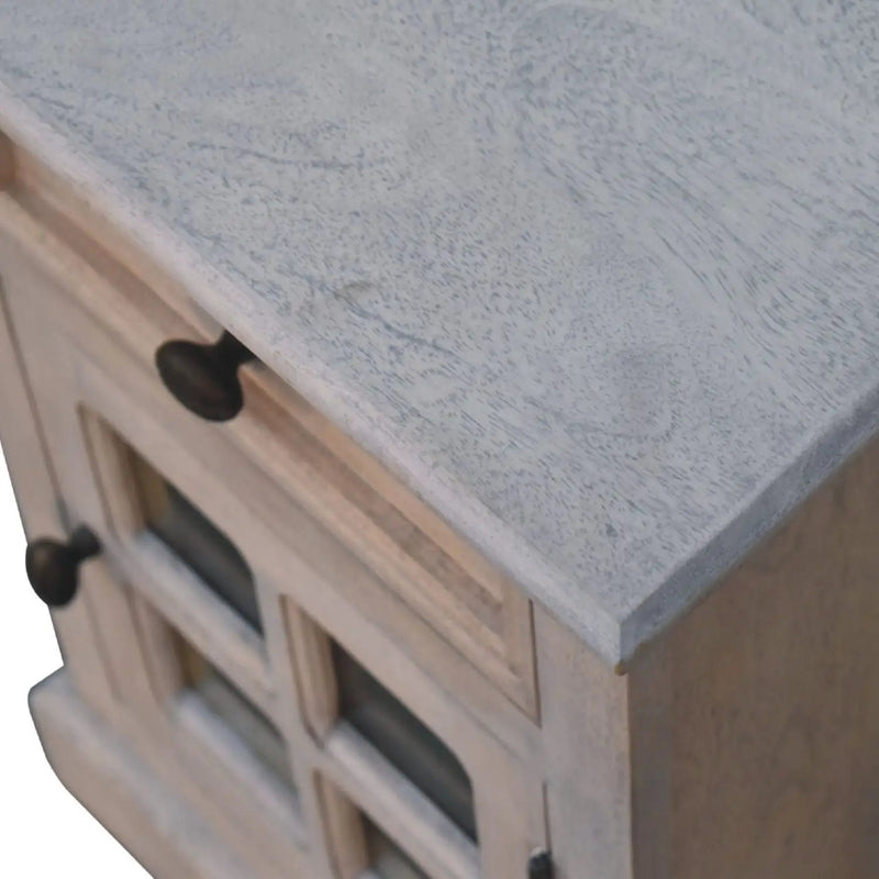 Glazed Bedside Table - Stone White by HouseOfZazla