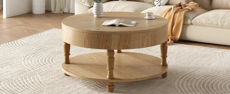 Coffee Table with Dual Storage for Living Room by HouseOfZazla