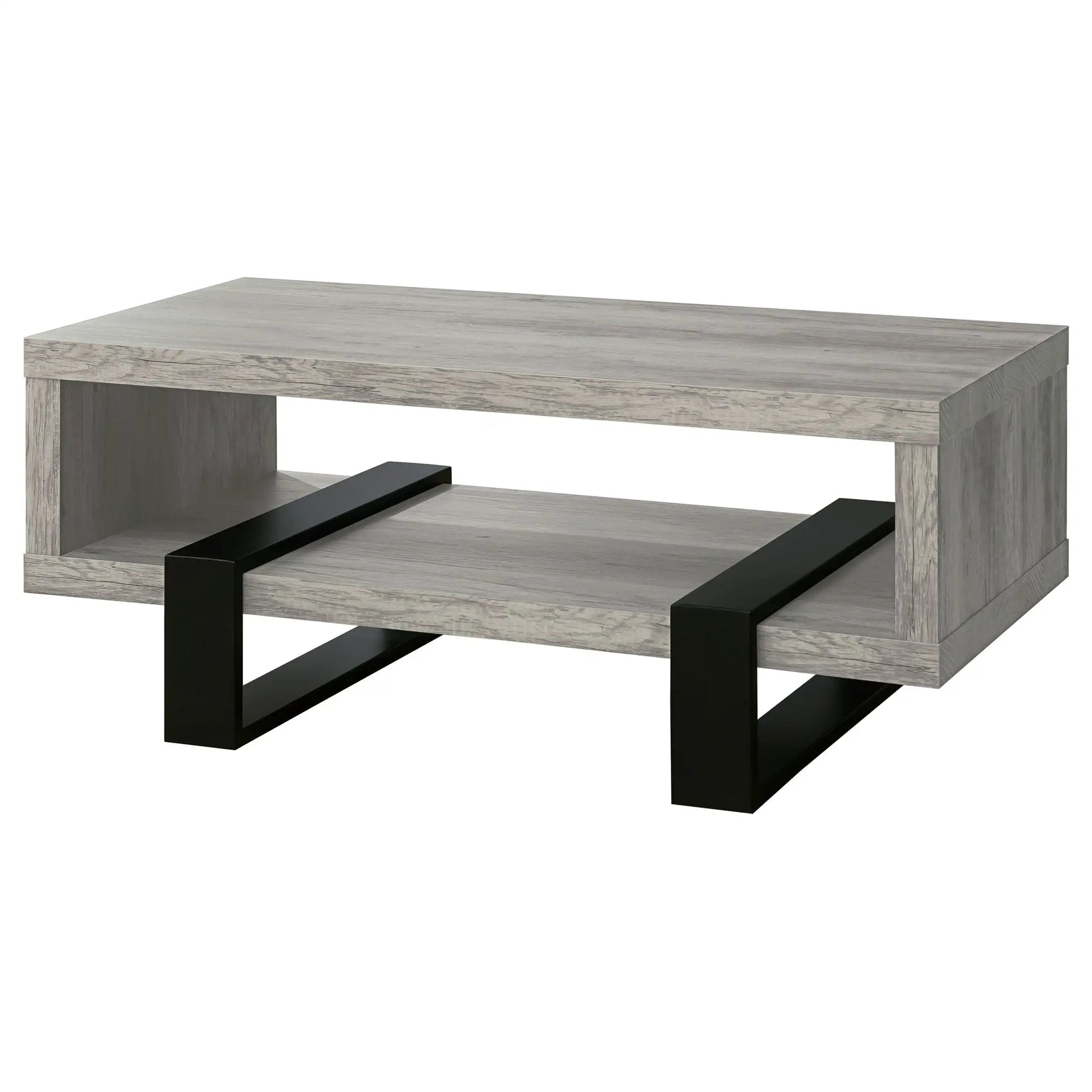 Dinard Engineered Wood Cocktail Coffee Table Grey Driftwood by Unique Piece Furniture