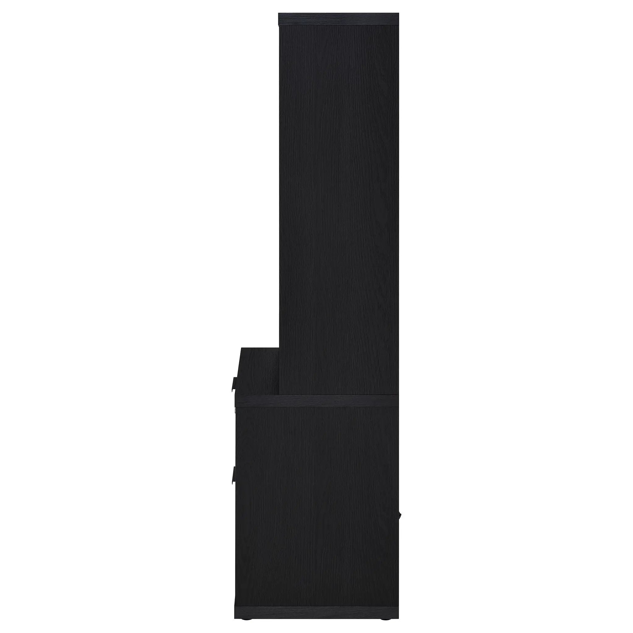 Westpark 3-piece Wall Unit Bookcase Set with USB Black by Unique Piece Furniture