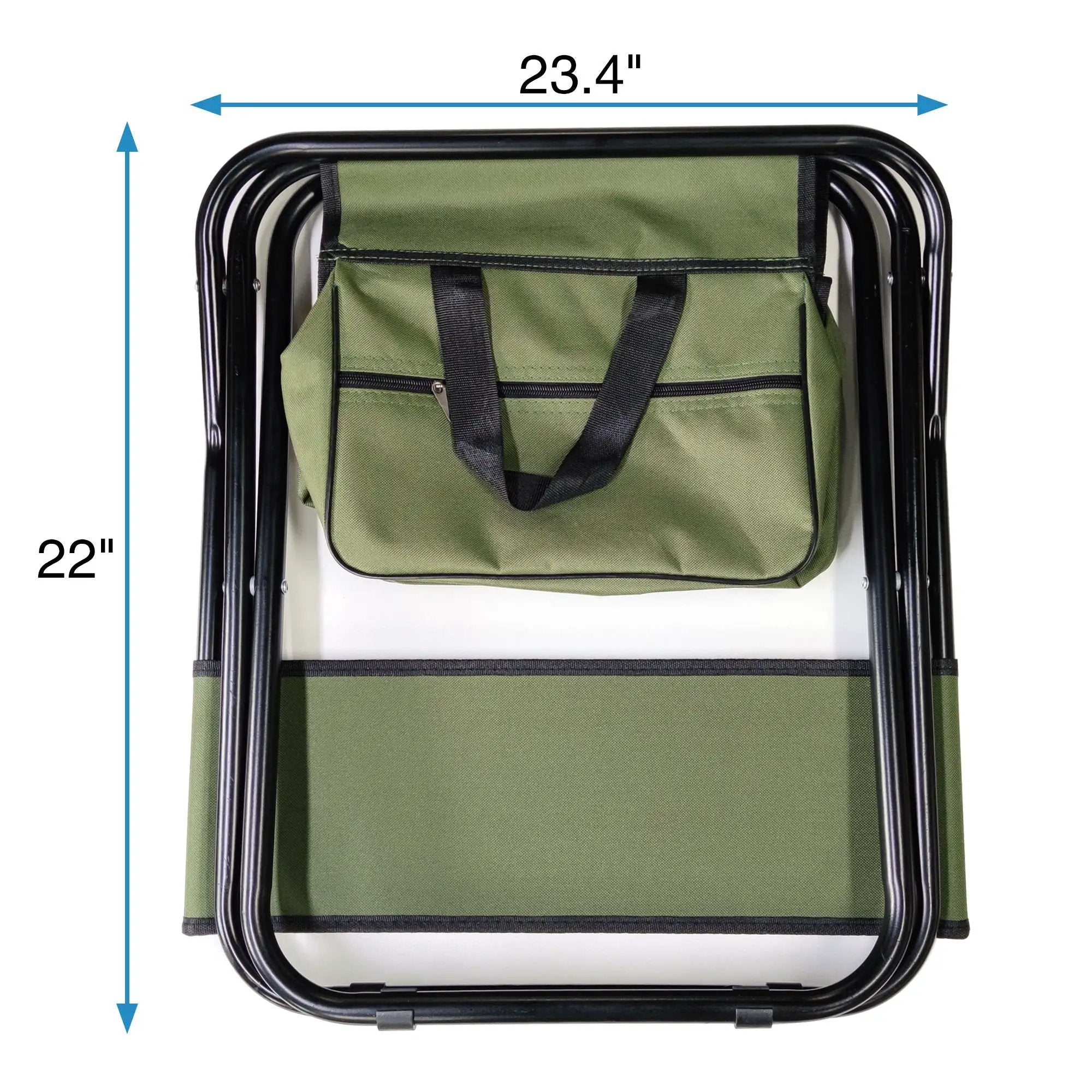 Folding Outdoor Chairs With Storage Bag, Portable Chair For Indoor, Outdoor Camping, Picnics And Fishing by HouseOfZazla