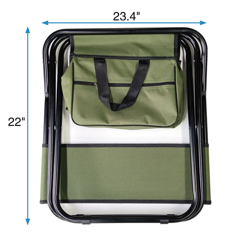 Folding Outdoor Chairs With Storage Bag, Portable Chair For Indoor, Outdoor Camping, Picnics And Fishing by HouseOfZazla