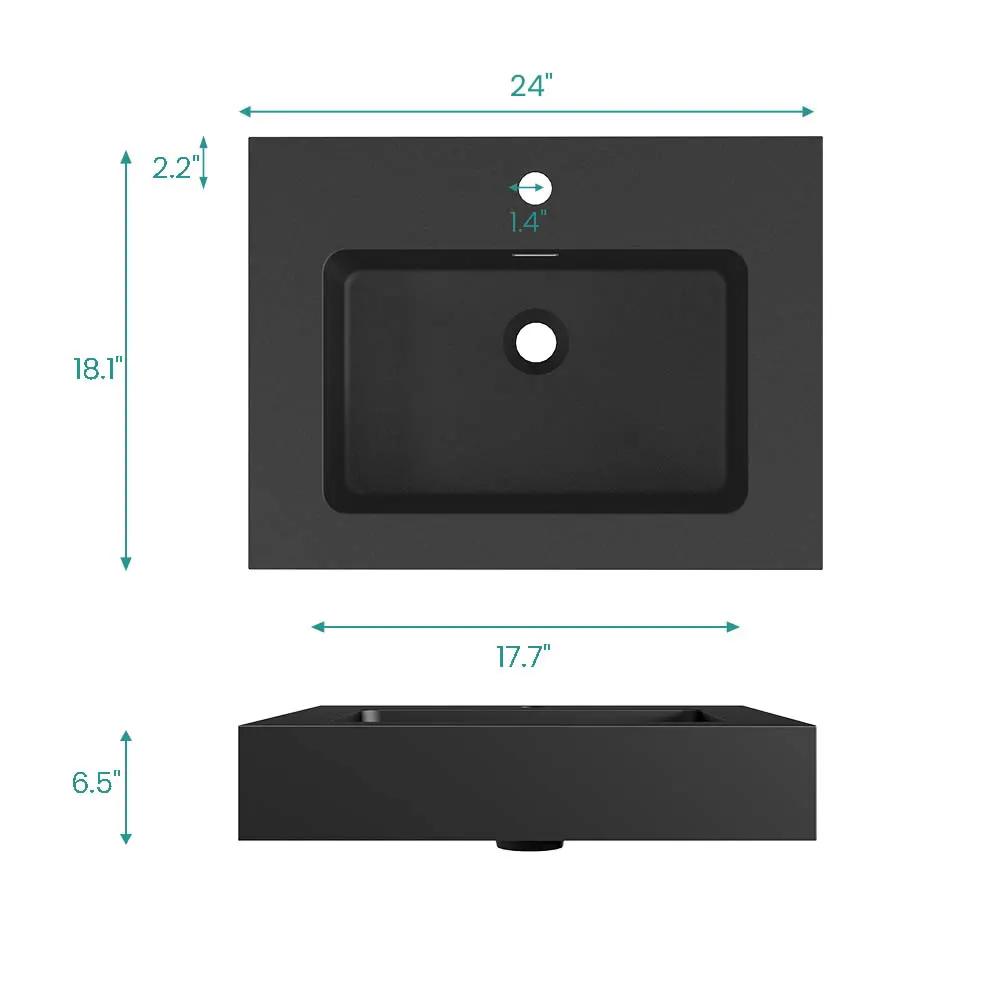 BB02-24-109 Integrated Engineered Solid Surface Basin Matt by HouseOfZazla
