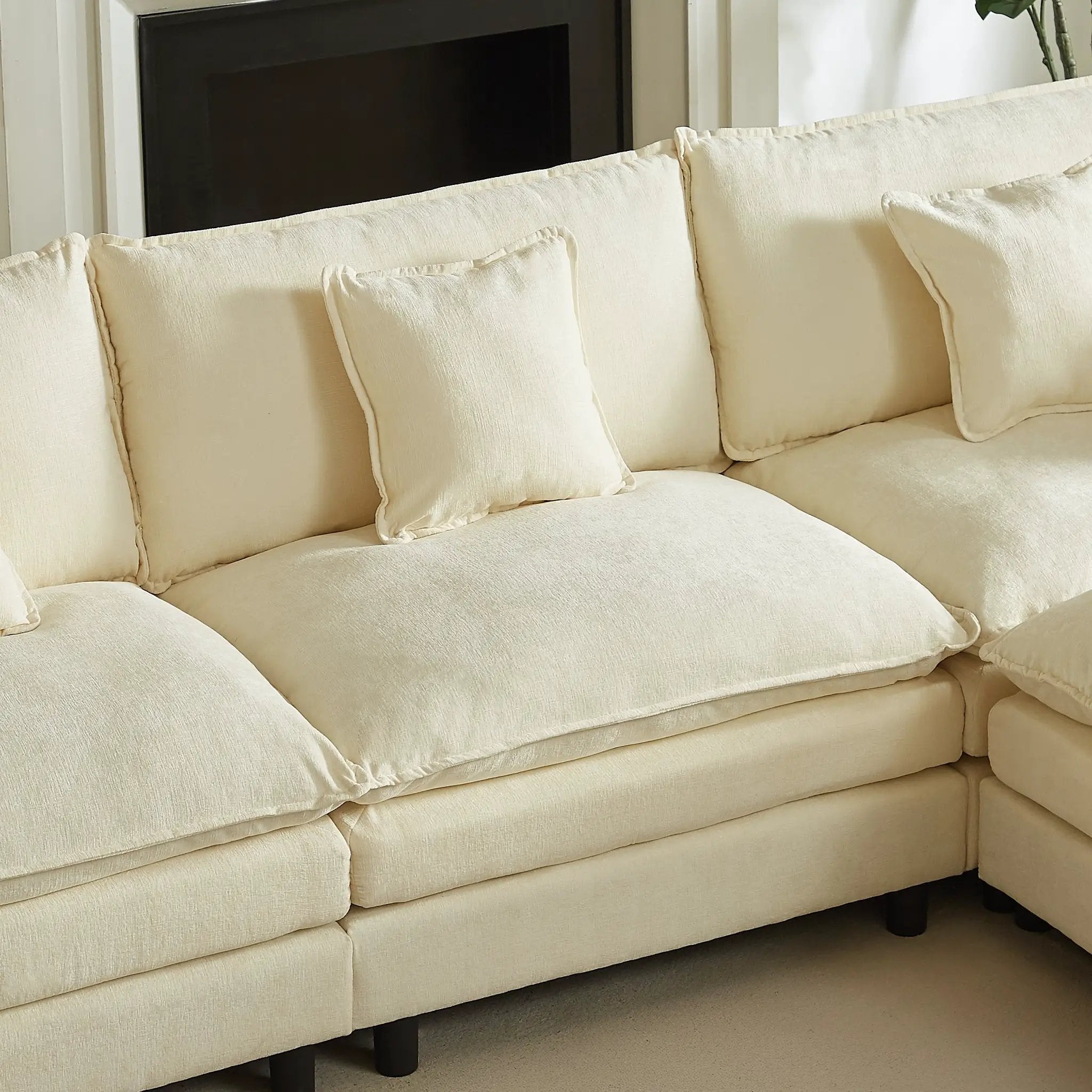 Modular Sectional Sofa, 110 Inch L-Shaped Couch Set for Living Room by HouseOfZazla