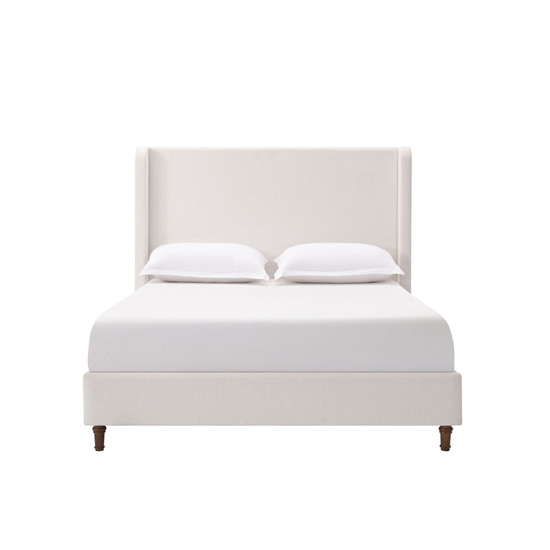 Harper - Tall Headboard Upholstered Bed / High Headboard / Elegant Simplicity / No Box Spring Needed by HouseOfZazla