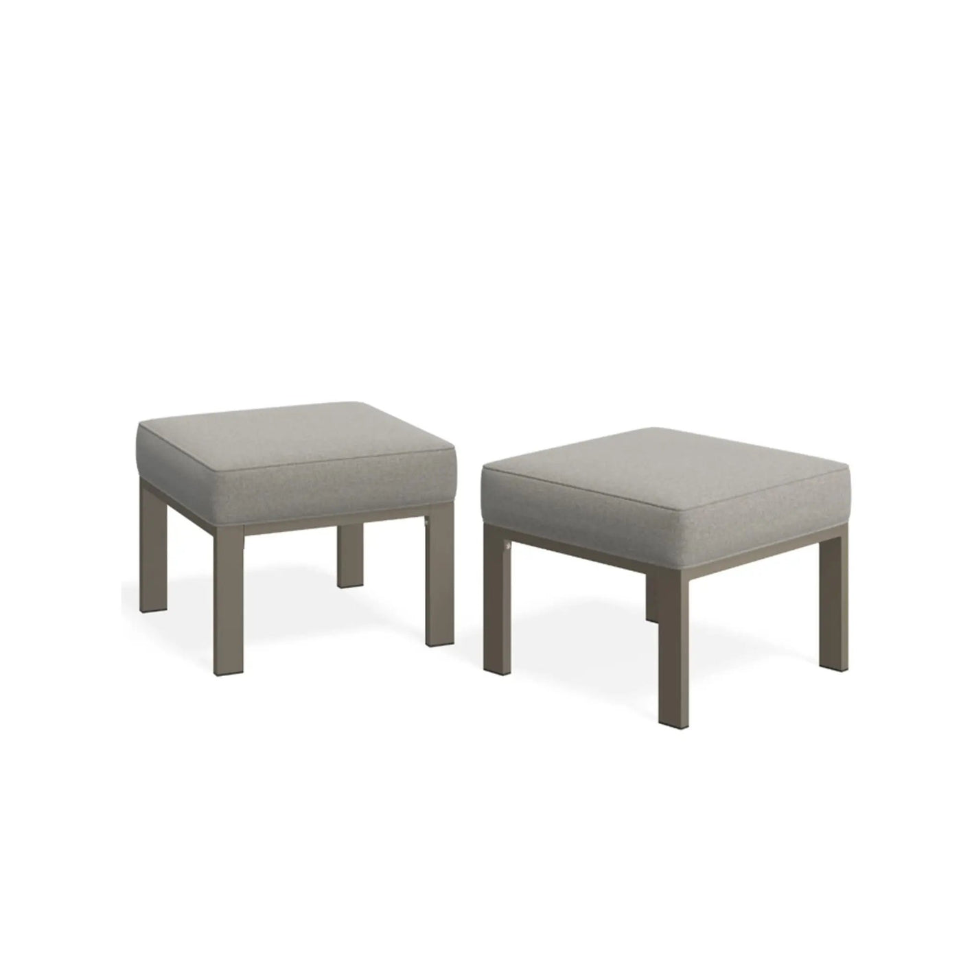 All-Weather Patio Ottomans With Thick Cushions (Set of 2) by HouseOfZazla