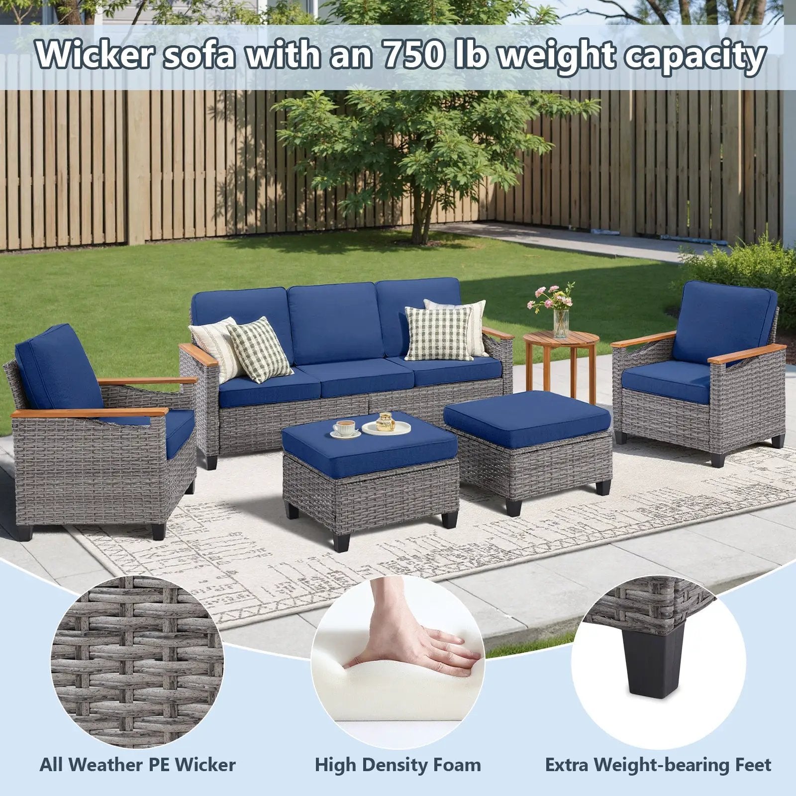 69.7" Wide Outdoor Wicker Patio Sofa by HouseOfZazla