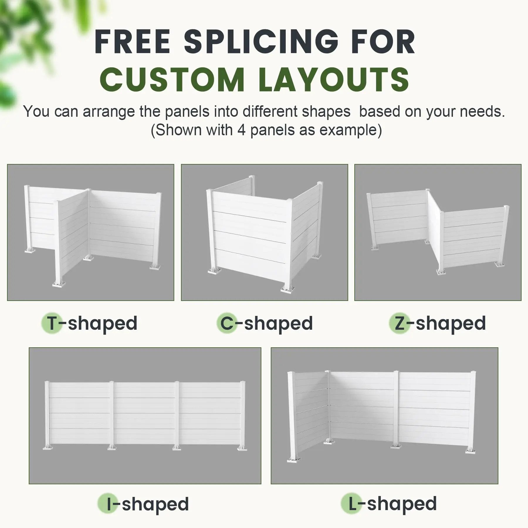 50" W x 49" H Outdoor Privacy Screen, Air Conditioner Fence, All-Weather Vinyl Privacy Fence Screens with Aluminum by HouseOfZazla