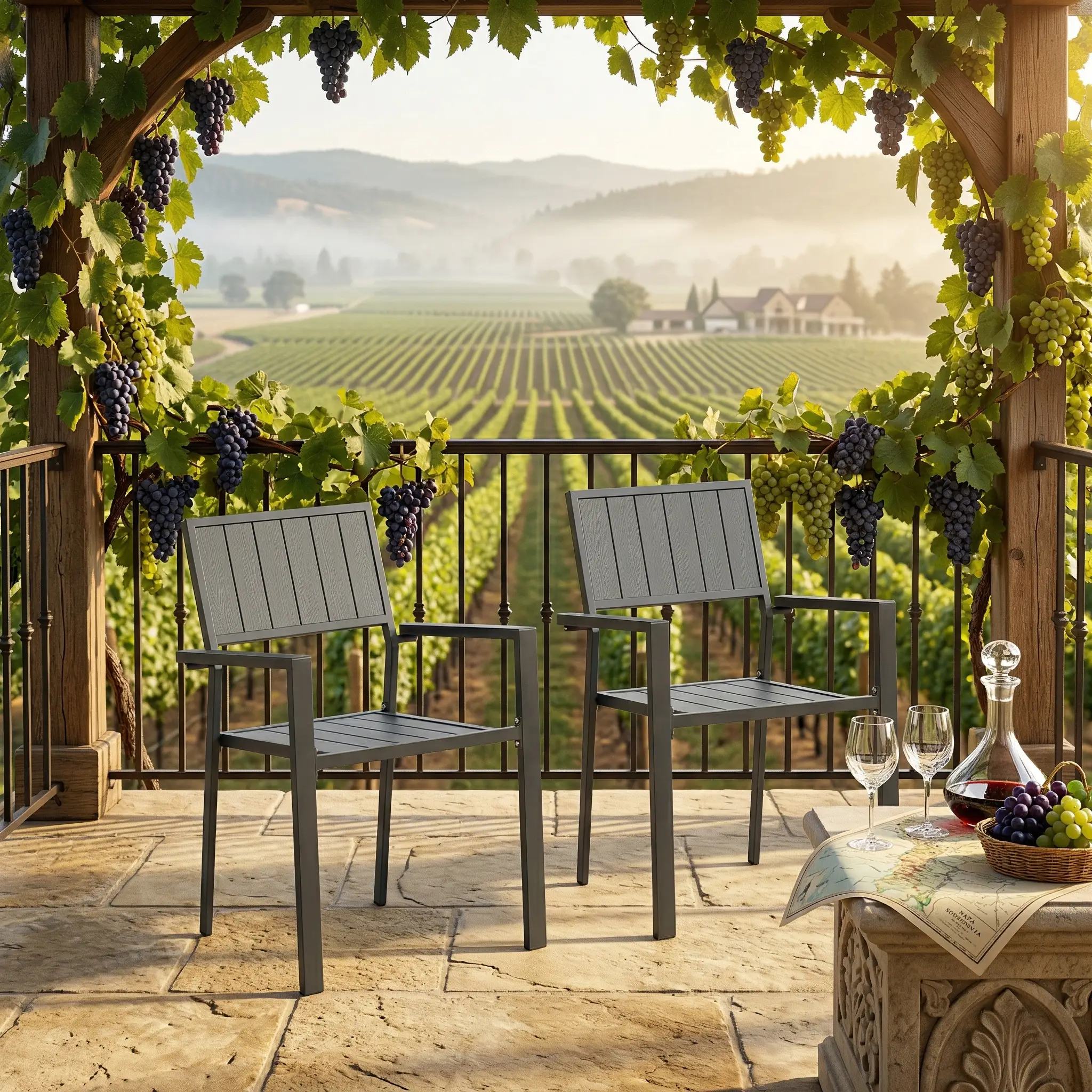 Modern Outdoor Indoor Metal Side Chair - Set of 2 by HouseOfZazla